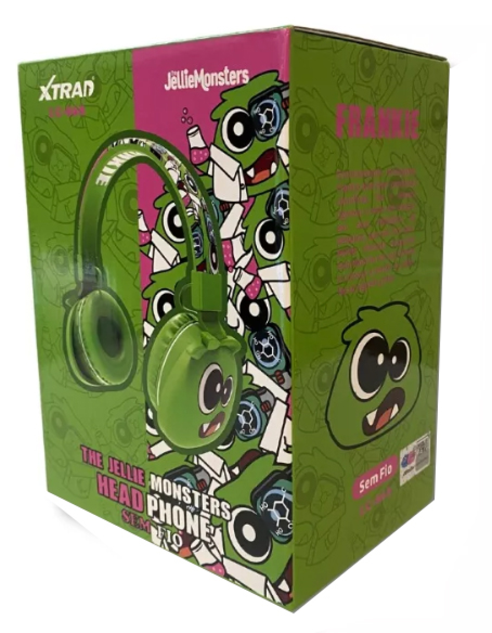 Fone Headset Xtrad Bluetooth Jelliemonster Verde Lc-868 - Digitusul
